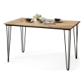 Table de salle à manger HALIJA avec décor en chêne