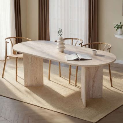 Table de salle à manger NEL 200 x 90 cm beige