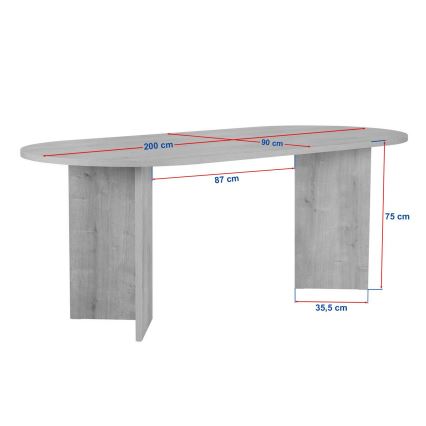 Table de salle à manger NEL 200 x 90 cm beige