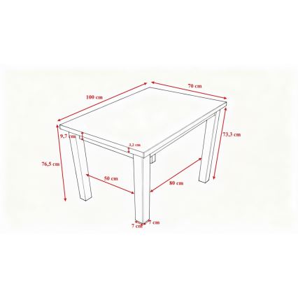 Table de salle à manger NOAH chêne sonoma