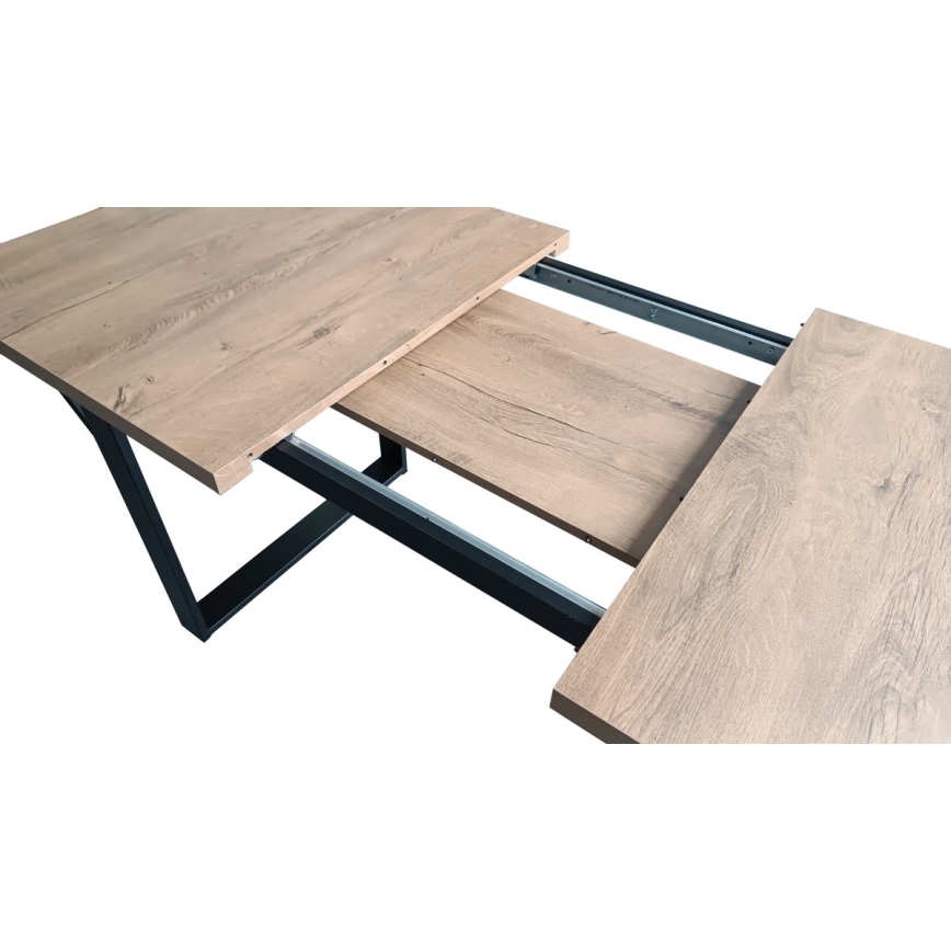 Table de salle à manger pliable COLIN chêne
