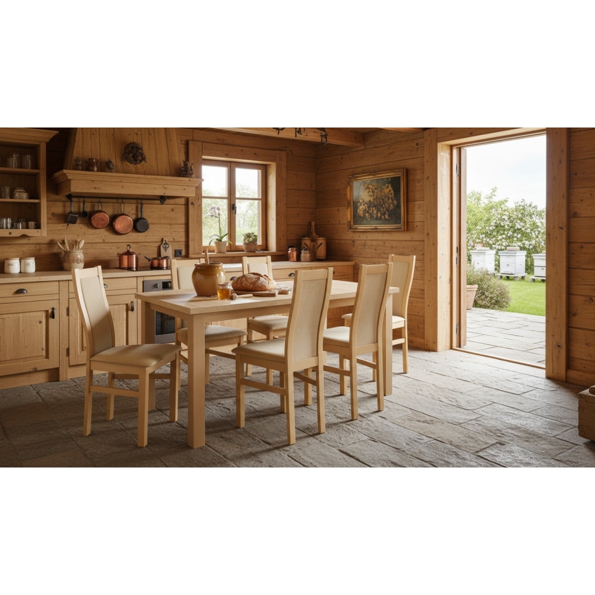 Table de salle à manger pliable LIAM chêne sonoma