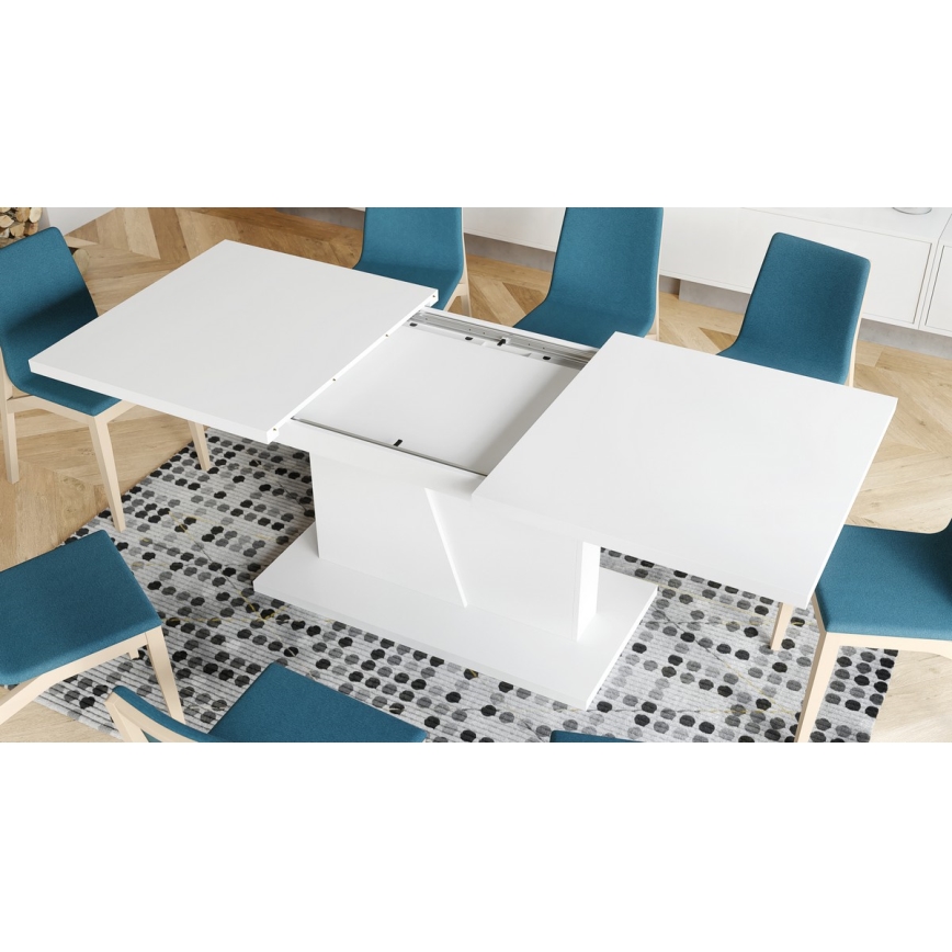 Table de salle à manger pliable NINO blanc