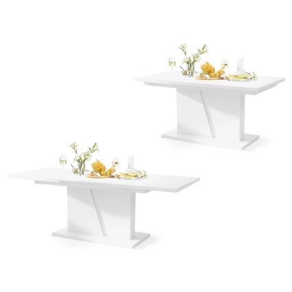 Table de salle à manger pliable NINO blanc