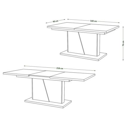 Table de salle à manger pliable NINO blanc