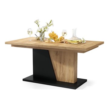 Table de salle à manger pliable NINO chêne/noir
