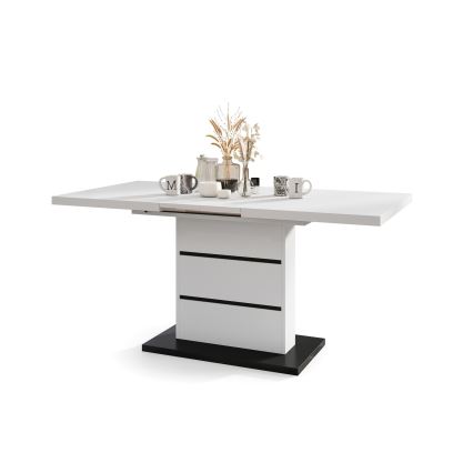 Table de salle à manger pliable PAOLO blanc/noir