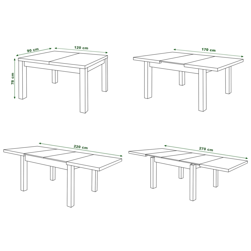 Table de salle à manger pliable RALF blanc