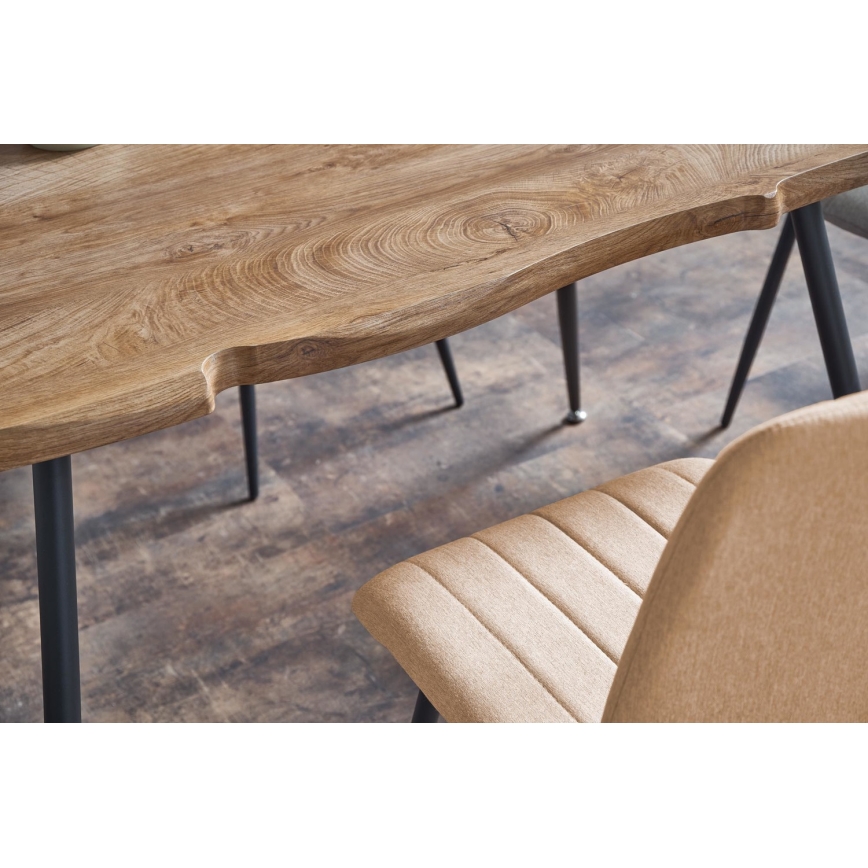 Table de salle à manger SOLACE chêne/noir