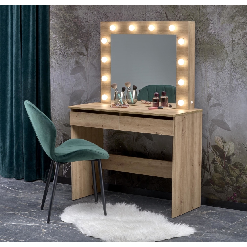 Table de toilette AMORIO 94x43 cm chêne artisanal