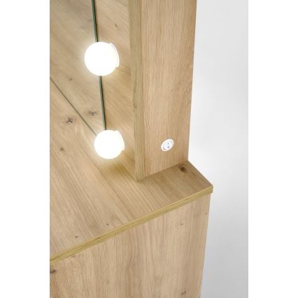 Table de toilette AMORIO 94x43 cm chêne artisanal