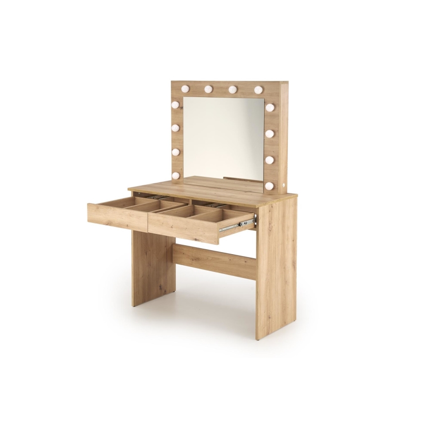 Table de toilette AMORIO 94x43 cm chêne artisanal