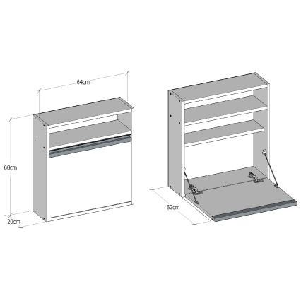 Table de travail pliante OPTIMUM 60x64 cm blanc