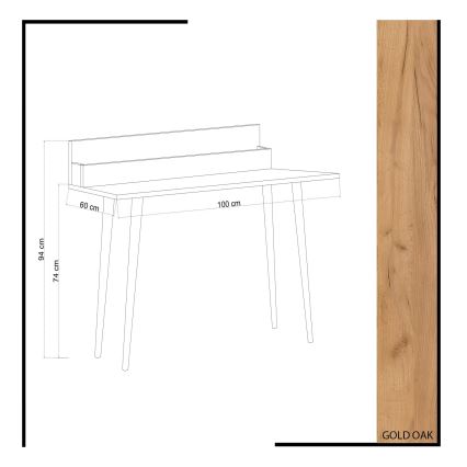 Table de travail RAMMI 94x100 cm marron