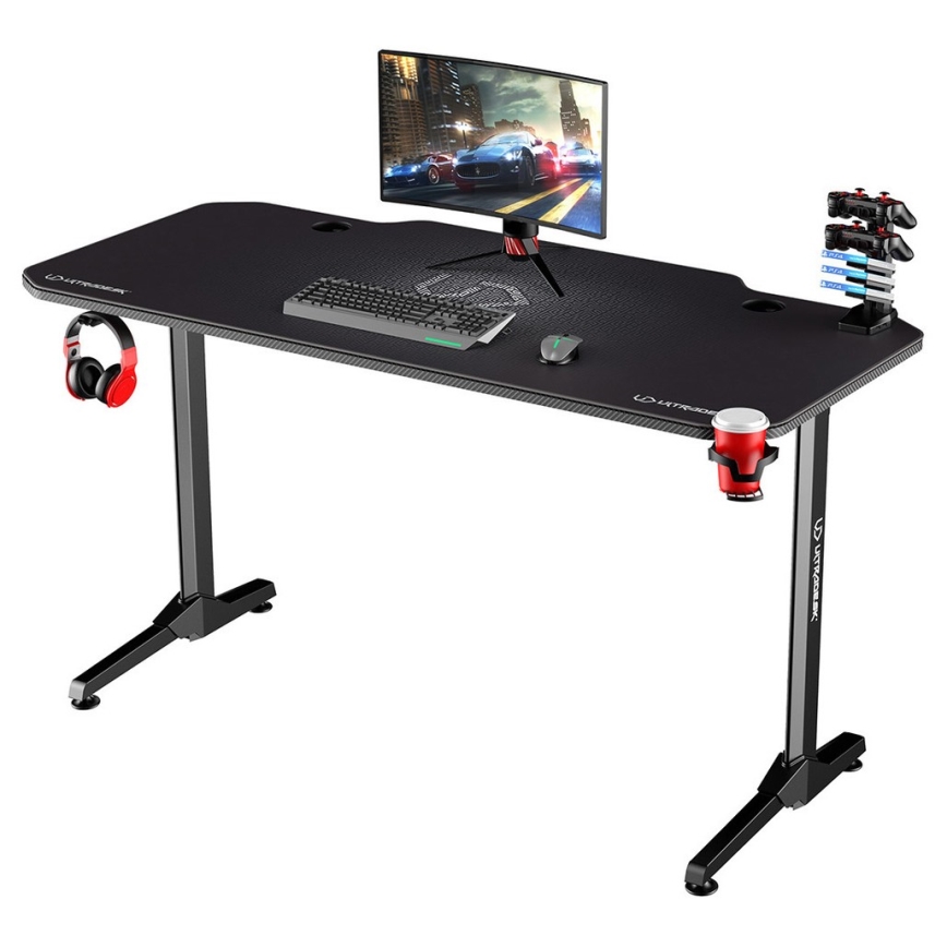 Table gaming 140 x 66 cm noire