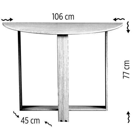 Table MIDDLE 77x106 cm blanche