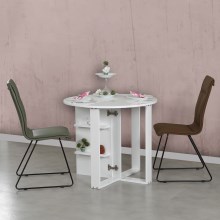 Table pliable MIDDLE 77x90 cm blanc