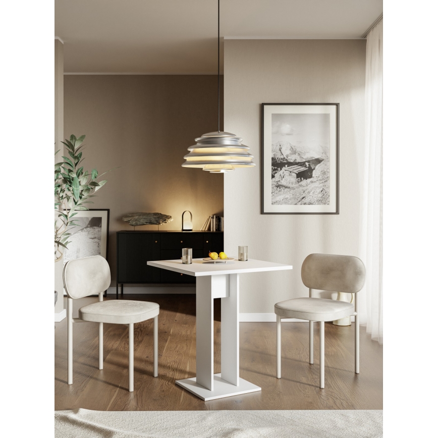 Table STRAPO 68 x 68 cm blanche