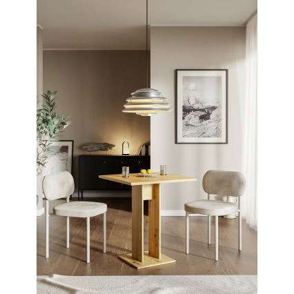 Table STRAPO  68x68 cm chêne artisan