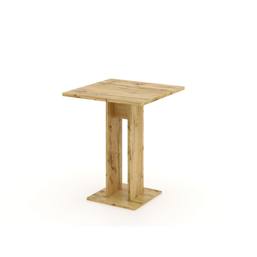 Table STRAPO 68x68 cm chêne Wotan