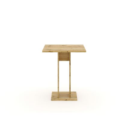 Table STRAPO 68x68 cm chêne Wotan
