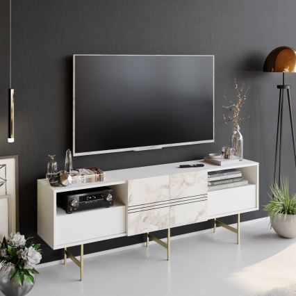 Table TV DERIN 64,7x180 cm blanche