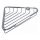 Tablette d'angle de douche 14x21,5 cm chrome brillant