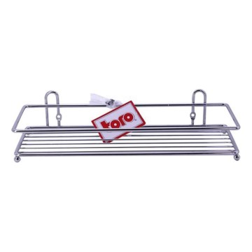 Tablette murale de douche 10x30 cm chrome brillant