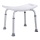 Tabouret 51x39 cm argenté/blanc