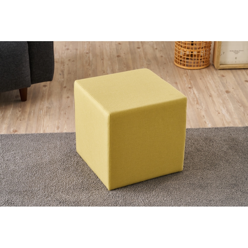 Tabouret CUBI 40 x 40 cm jaune
