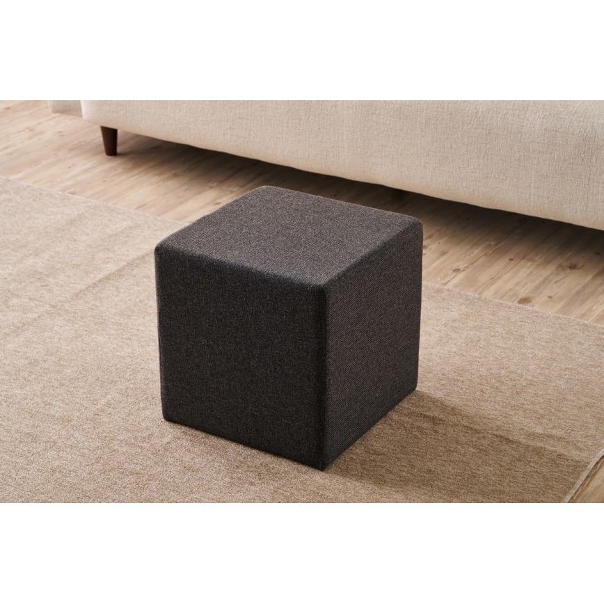 Tabouret CUBI 40x40 cm marron foncé