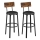 Tabouret de bar AVEN marron/noir