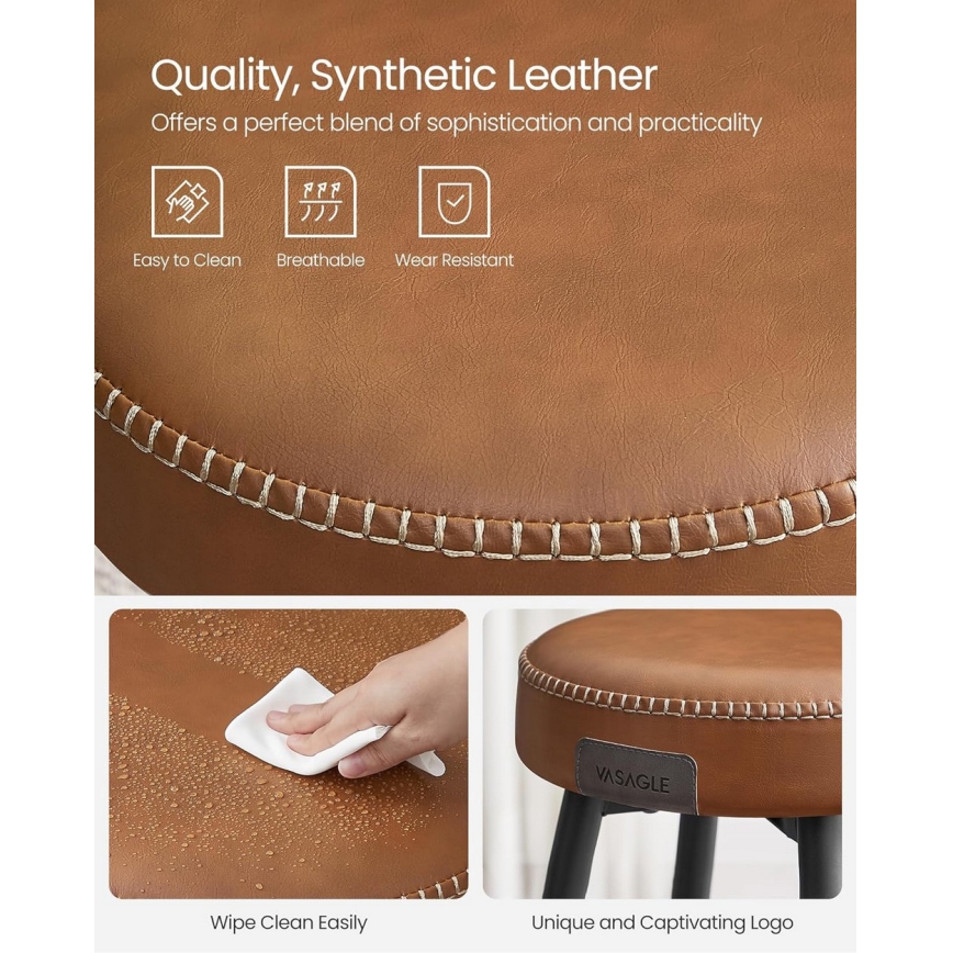 Tabouret de bar LIOR marron/noir