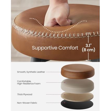 Tabouret de bar LIOR marron/noir