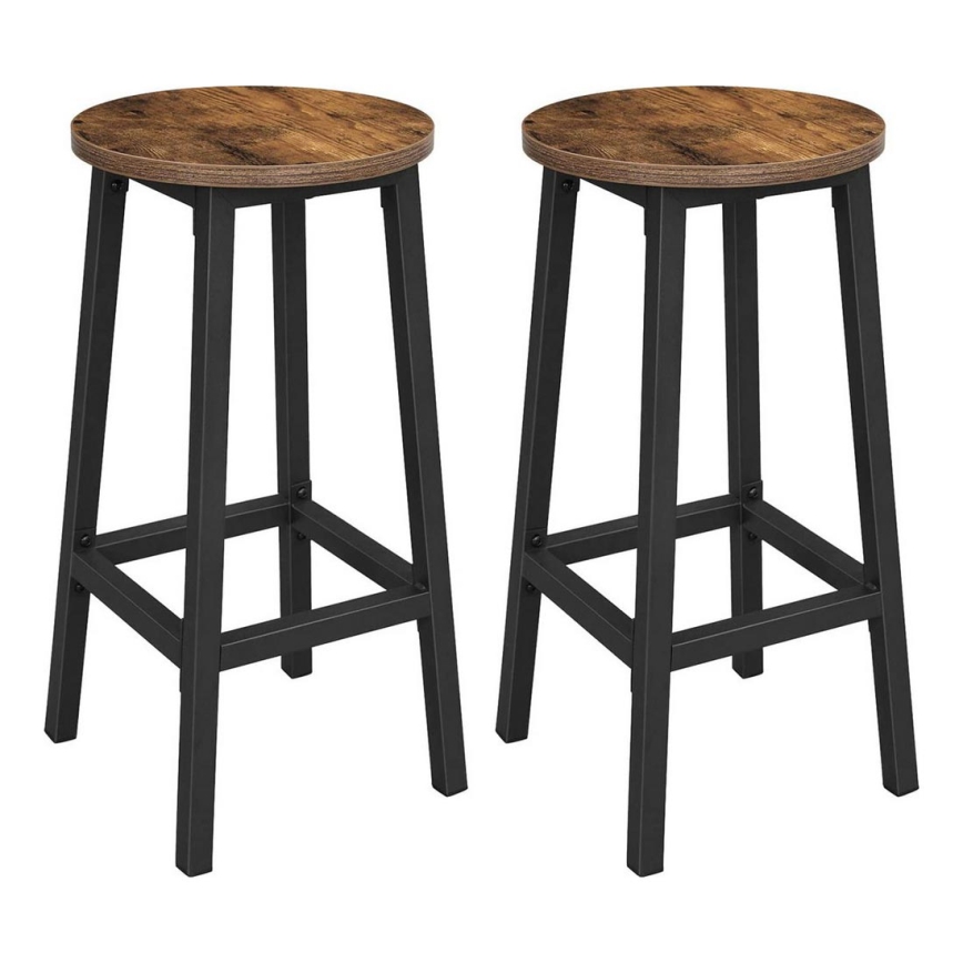 Tabouret de bar LOE brun/noir