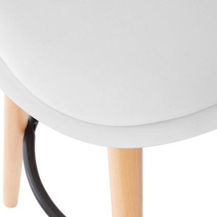 Tabouret de bar MAXON hêtre/blanc