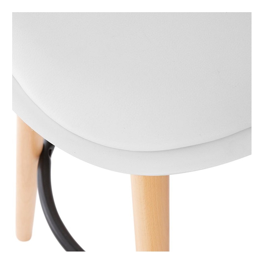Tabouret de bar MAXON hêtre/blanc