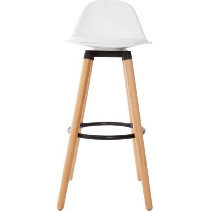 Tabouret de bar MAXON hêtre/blanc