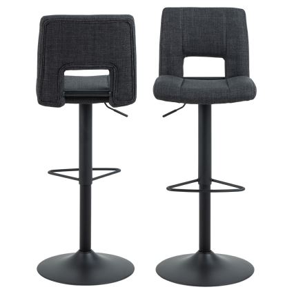 Tabouret de bar SERENA 1 pcs gris foncé