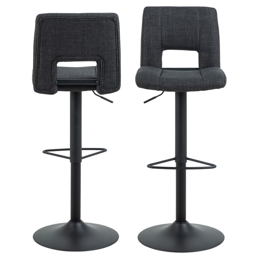 Tabouret de bar SERENA 1 pcs gris foncé