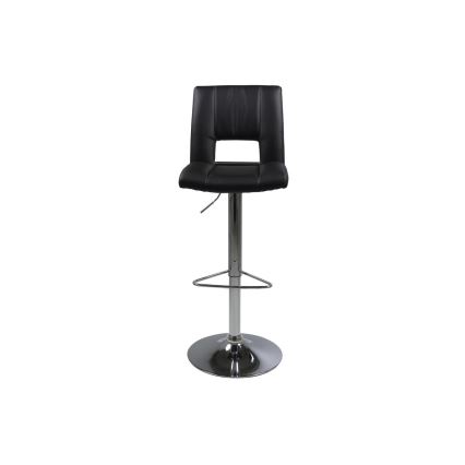 Tabouret de bar SERENA 1 pcs noir/chrome mat