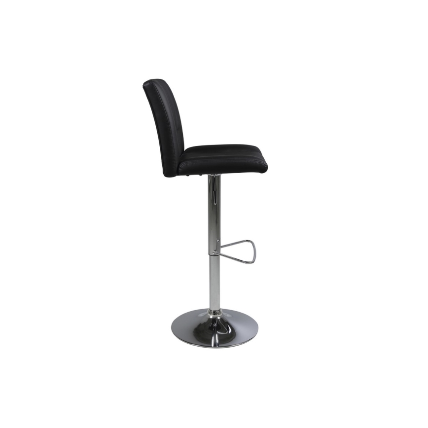 Tabouret de bar SERENA 1 pcs noir/chrome mat
