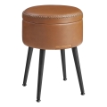Tabouret en cuir CORE cognac