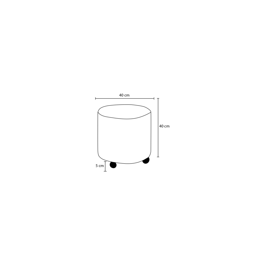 Tabouret KIMA Ø 40 cm crème