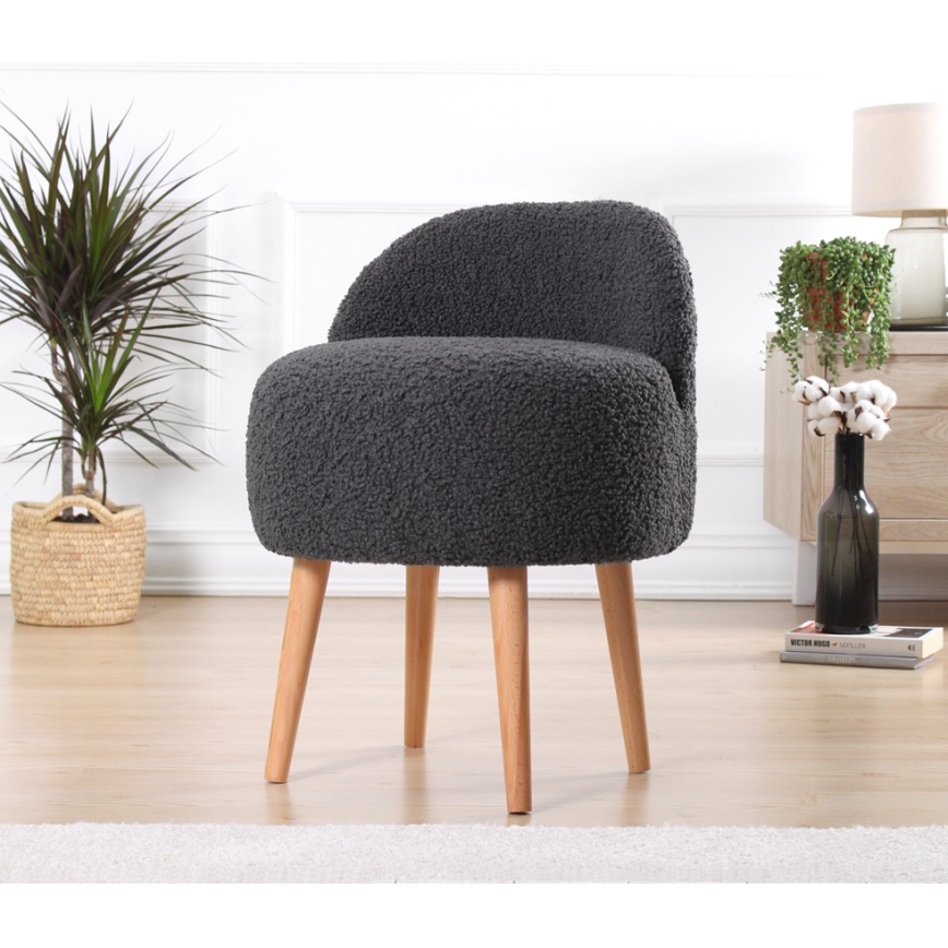 Tabouret MIKI Ø 46 cm, gris foncé