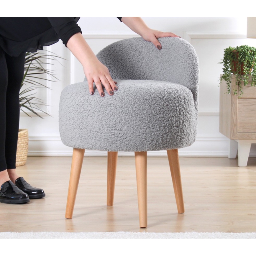 Tabouret MIKI Ø 46 cm, gris
