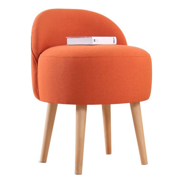 Tabouret NIKI, diamètre 46 cm, orange