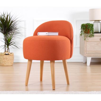 Tabouret NIKI, diamètre 46 cm, orange