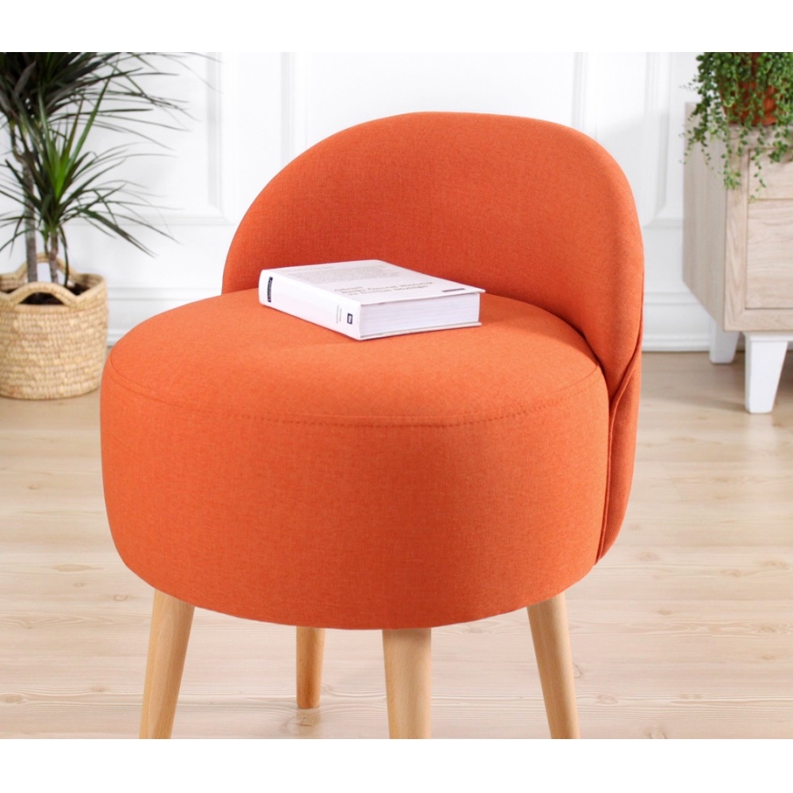Tabouret NIKI, diamètre 46 cm, orange