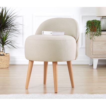 Tabouret NIKI Ø 46 cm, crème